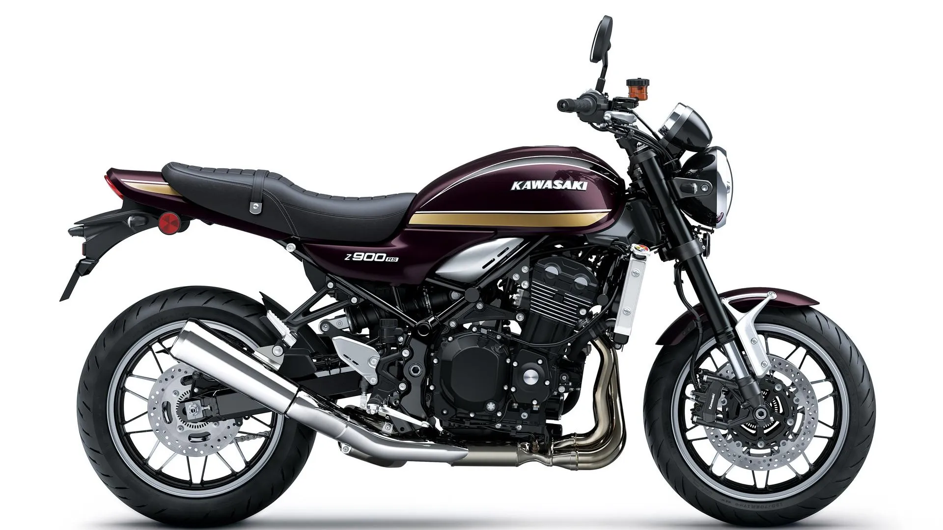 Kawasaki Z900RS 2026, vue trois-quarts avant